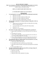 Bộ câu hỏi trắc nghiệm phục vụ sát hạch cấp chứng chỉ hành nghề hoạt động xây dựng