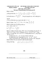 Đề thi HSG Toán 8 Thanh Sơn