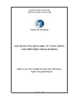 XÂY DỰNG ỨNG DỤNG học từ VỰNG TIẾNG ANH TRÊN điện THOẠI DI ĐỘNG 
