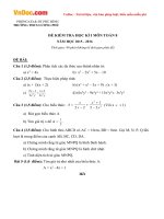 Đề thi học kì 1 môn Toán lớp 8 trường THCS Lương Phú, Thái Nguyên năm 2015  2016 