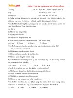 Đề thi học kì 1 môn Vật lý lớp 8 năm học 2016  2017 