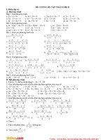 Đề cương ôn tập học kì 2 môn Toán lớp 8 