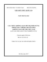 CẤU TRÚC KHÔNG GIAN ĐÔ THỊ THÍCH ỨNG TRONG QUÁ TRÌNH CHUYỂN HÓA KHÔNG GIAN ĐÔ THỊ VIỆT NAM (LẤY HÀ NỘI LÀM VÍ DỤ NGHIÊN CỨU)