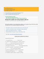 Ngữ pháp tiếng anh - Bài tập trắc nghiệm câu tường thuật có đáp án