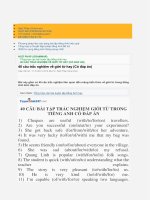 40 câu trắc nghiệm giới từ hay có đáp án