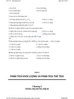 PHÂN TÍCH KHỐI LƯỢNG VÀ PHÂN TÍCH THỂ TÍCH