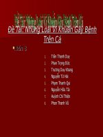 Những Loài Vi Khuẩn Gây Bệnh Trên Cá