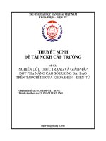 Nghiên cứu thực trạng và giải pháp đột phá nâng cao số lượng bài báo trên tạp chí ISI của khoa điện – điện tử 