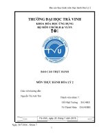 báo cáo thực hành hóa lý 1