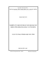 Nghiên cứu một số thuật toán hệ mật mã khoá công khai ElGamal và ứng dụng (LV thạc sĩ)