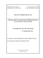 Báo cáo toàn văn đề tài sở KHCN cảm biến sensor vi cân tinh thể thạch anh biosensor