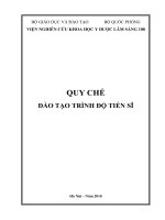 QUY CHẾ ĐÀO TẠO TRÌNH ĐỘ TIẾN SĨ