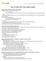 Đề cương ôn tập học kì 1 môn Giáo dục công dân lớp 8 