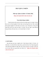 Bài tâp hành vi tổ chức động viên khuyến khích nhân viên làm việc