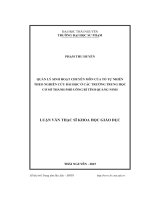 Quản lí sinh hoạt chuyên môn của tổ tự nhiên theo nghiên cứu bài học ở các trường THCS thành phố Uông Bí, tỉnh Quảng Ninh (LV thạc sĩ)