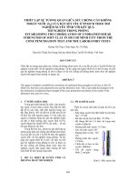 THIẾT LẬP SỰ TƯƠNG QUAN GIỮA SỨC CHỐNG CẮT KHÔNG THOÁT NƯỚC (Su) CỦA ĐẤT SÉT YẾU Ở TP.HCM THEO THÍ NGHIỆM XUYÊN TĨNH VỚI KẾT QUẢ THÍ NGHIỆM TRONG PHÒNG