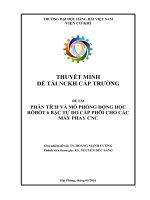 Phân tích và mô phỏng động học rôbốt 6 bậc tự do cấp phôi cho các máy phay CNC 