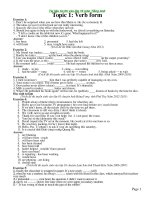 TÀI LIỆU ÔN THI VÀO LỚP 10 MÔN TIẾNG ANH