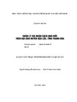 Quản lý chi NSNN cấp huyện tại huyện hậu lộc (hưng)