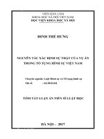 Nguyên tắc xác định sự thật của vụ án trong tố tụng hình sự Việt Nam