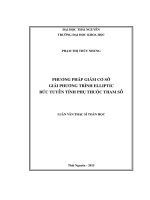 Phương pháp giảm cơ sở giải phương trình Elliptic bức tuyến tính phụ thuộc tham số (LV thạc sĩ)