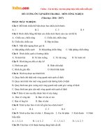 Đề cương ôn tập học kì 1 môn Công nghệ lớp 8 năm học 2016  2017 