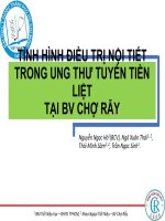 Tình hình điều trị nội tiết trong ung thư tuyến tiền liệt tại bệnh viện chợ rẫy