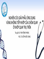 Nghiên cứu giải phẫu ứng dụng vùng không tiếp khớp của chỏm quay ở khớp quay trụ trên