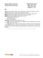 Đề thi học kì 2 môn Ngữ văn lớp 8 trường THCS Tân Ước, Thanh Oai năm 2014  2015 