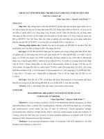 KHẢO sát TÌNH HÌNH điều TRỊ rối LOẠN LIPID máu ở BỆNH NHÂN hội CHỨNG VÀNH cấp