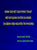 Đánh giá kết quả phẫu thuật mở khí quản xuyên da nong tại bệnh viện nguyễn tri phương