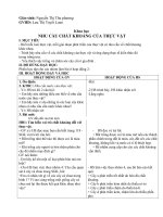 khoa học nhu cầu chất khoáng của thực vật