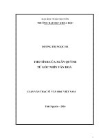 Thơ tình xuân quỳnh từ góc nhìn văn hoá