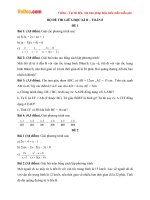 Bộ đề thi giữa học kì 2 môn Toán lớp 8 