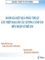 Đánh giá kết quả phẫu thuật gẫy trên hai lồi cầu xương cánh tay đến muộn ở trẻ em