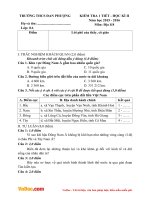 Đề kiểm tra 45 phút học kì 2 môn Địa lý lớp 8  trường THCS Đan Phượng năm 2015  2016 