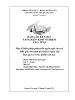 Một số biện pháp phát triển ngôn ngữ cho trẻ Mẫu giáo lớn dân tộc thiểu số qua việc làm quen với tác phẩm văn học