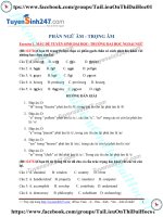 485 bài trắc nghiệm trọng âm và ngữ âm ôn thi thpt quốc gia môn tiếng anh có hướng dẫn giải chi tiết 