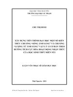 Xây dựng tiến trình dạy học một số kiến thức chương “Sóng ánh sáng” và chương Lượng tử ánh sáng Vật lí 12 cơ bản theo hướng tích cực hoá hoạt động nhận thức của học sinh THPT miền núi