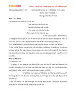 Đề thi giữa học kì 2 môn Ngữ văn lớp 8 Phòng GDĐT Tây Hồ, Hà Nội năm học 2015  2016 