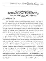 SKKN Vận Dụng  Lực Axit,Lực Oxy Hóa, Lực Khử  Của Dãy Axit Hnx ; Hnxom Để Sử Dụng Dạy  Học  Hóa Học Ở Bậc Trung Học Phổ Thông