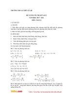 Đề cương ôn thi giữa học kì 2 môn Toán lớp 8 trường THCSTHPT Lê Lợi năm 2015  2016 