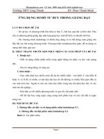 SKKN Ứng Dụng Sơ Đồ Tư Duy Trong Giảng Dạy