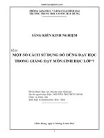 SKKN Một Số Cách Sử Dụng Đồ Dùng Dạy Học Trong Giảng Dạy Môn Sinh Học Lớp 7