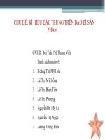 Kí hiệu đặc trưng trên bao bì thực phẩm