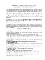 Hướng dẫn xây dựng thuyết minh đề tài