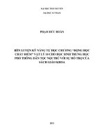 Rèn luyện kỹ năng tự học chương động học chất điểm vật lý 10 cho học sinh trung học phổ thông dân tộc nội trú với sự hỗ trợ của sách giáo khoa
