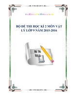 Bộ đề thi học kì 2 môn Vật lý lớp 9 năm 2015-2016