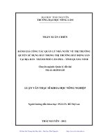 Đánh giá công tác quản lý nhà nước về thị trường quyền sử dụng đất trong thị trường bất động sản tại địa bàn thành phố Cẩm Phả, tỉnh Quảng Ninh