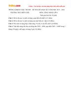 Đề thi giữa học kì 2 môn Công nghệ lớp 8 trường THCS Biên Giới, Tây Ninh năm học 2015  2016 